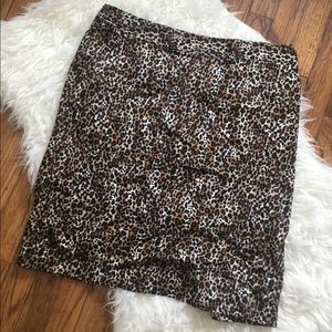 Willi Smith Leopard Pencil Skirt